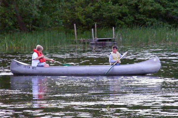 Canoeing on Lake Rice